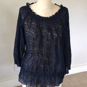 Izod new sheer navy top - Medium